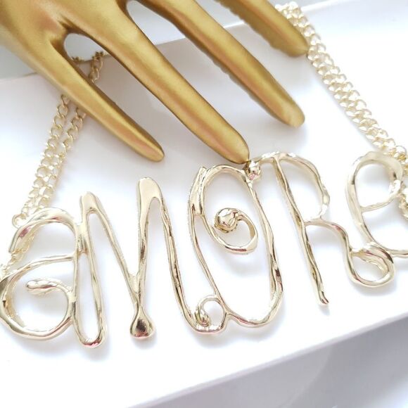 Zara “AMORE” Choker Necklace Hot Item! - Picture 10 of 16